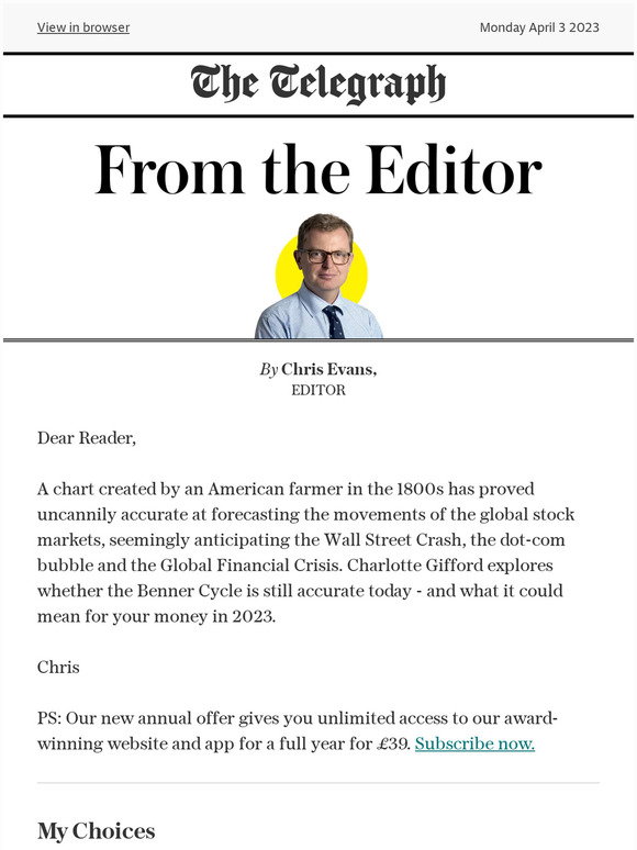 The Telegraph The 150yearold chart that predicts the stock market