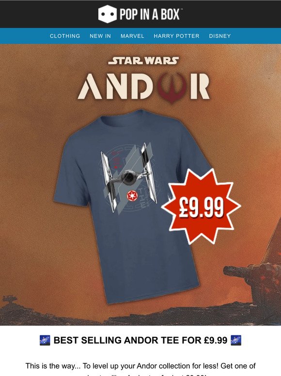 Star Wars Andor Tee Now Only £9.99! 🌟