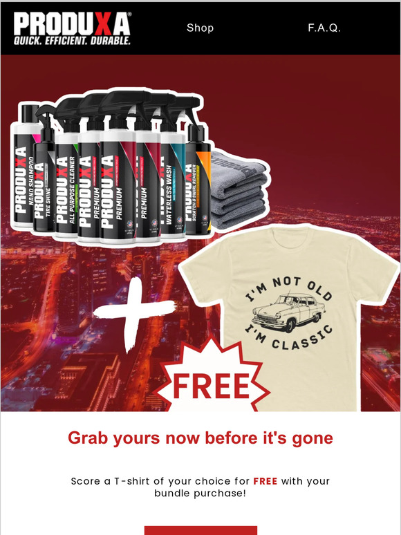 It's a steal! Get your FREE T-SHIRT today! 👕