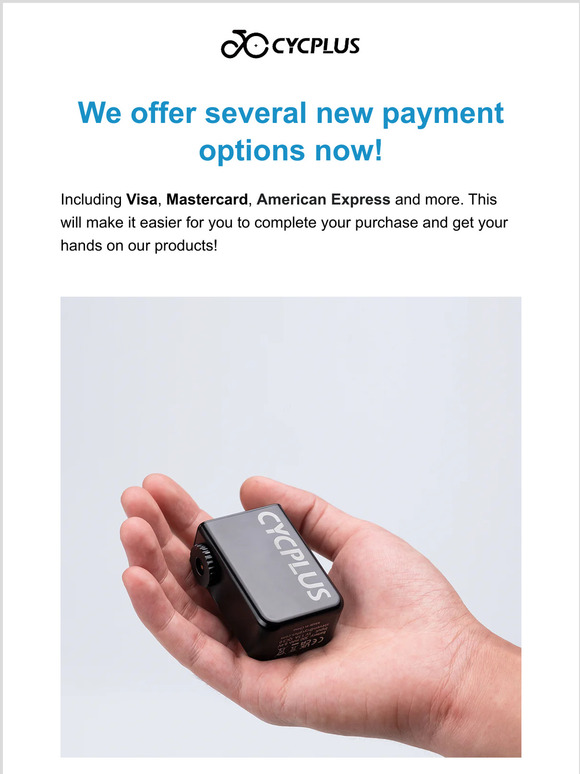Now we offer a variety of payment options!