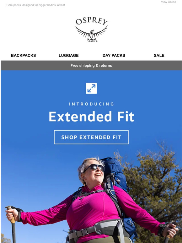 Osprey Packs Introducing Extended Fit Milled