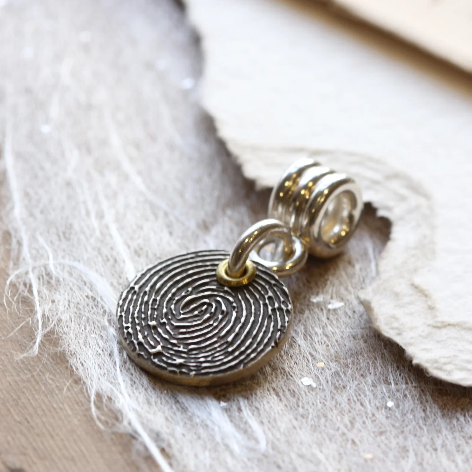 Image of Fingerprint Charm for Pandora Bracelets