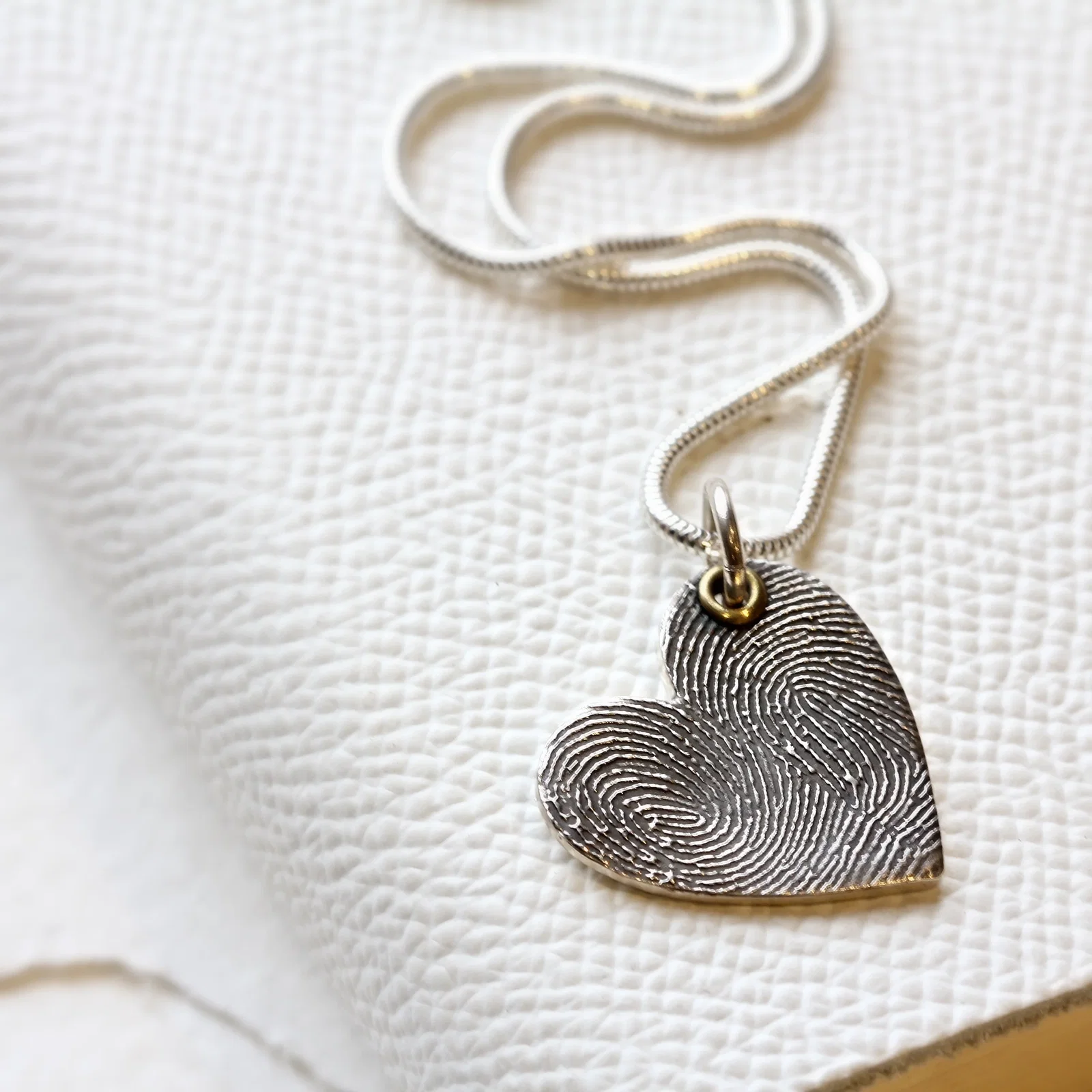 Image of Heart Fingerprint Pendant - Solo