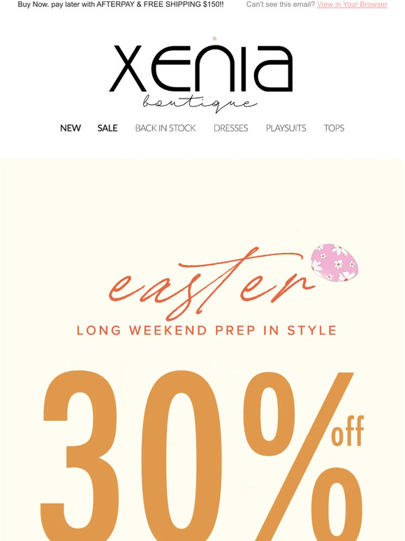 30% OFF NEW ARRIVALS 😍 Long Weekend Prep In Style!