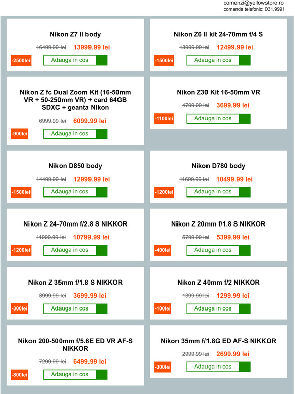 😍Super ofertă: economisești 2.000 lei la Nikon Z6 II Body și primești CADOU card + baterie! 👀Vezi toate promoțiile din campania de Paște