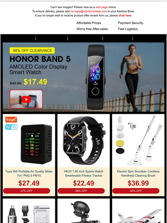 Amazing Deals! HONOR Band 5 Up to 66% OFF Clearance! Only 99 in stock...⏰⏰