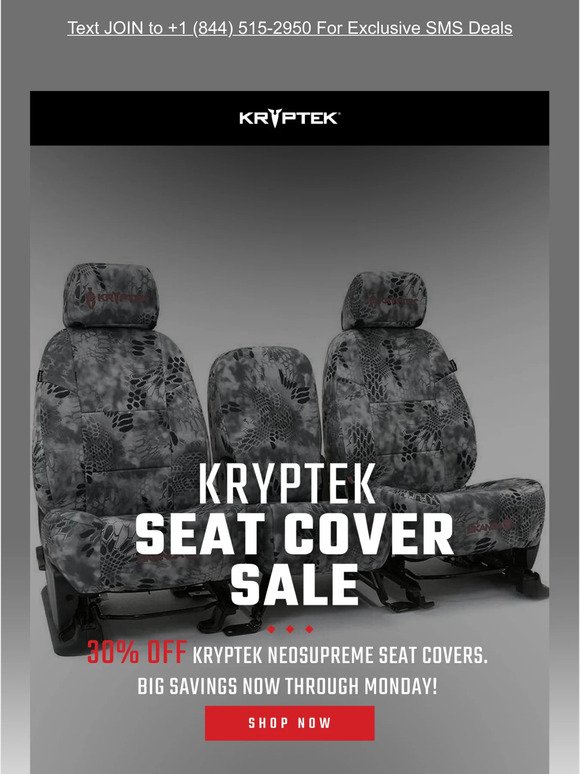 💥 Kryptek's NeoSupreme Seat Cover Sale Happening Now 💥