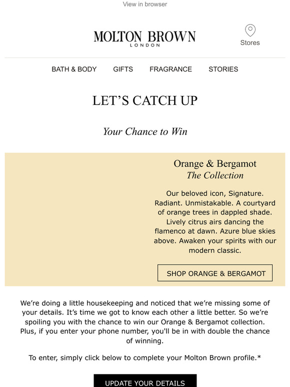 Molton Brown Email Newsletters Shop Sales, Discounts, and Coupon Codes