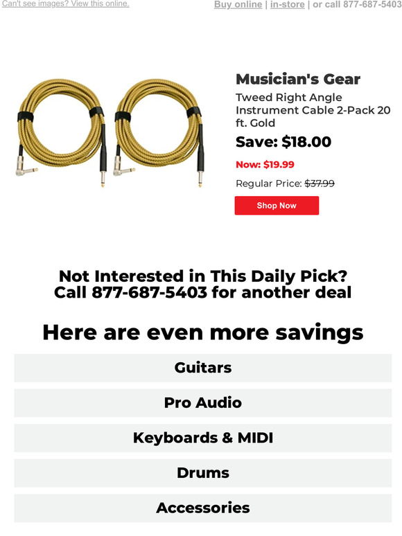 Guitar Center Daily Pick Uncover your deal of the day Milled