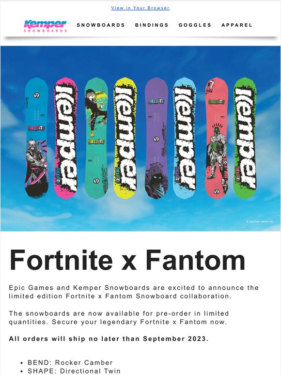 Limited Edition Fortnite Snowboard!