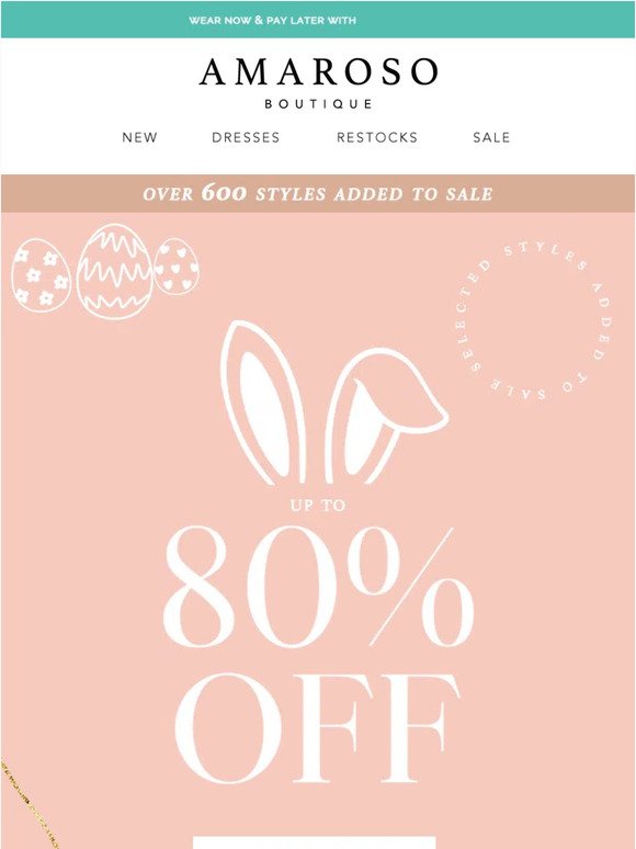 Up to 80% Off 🐣 New added to Sale!
