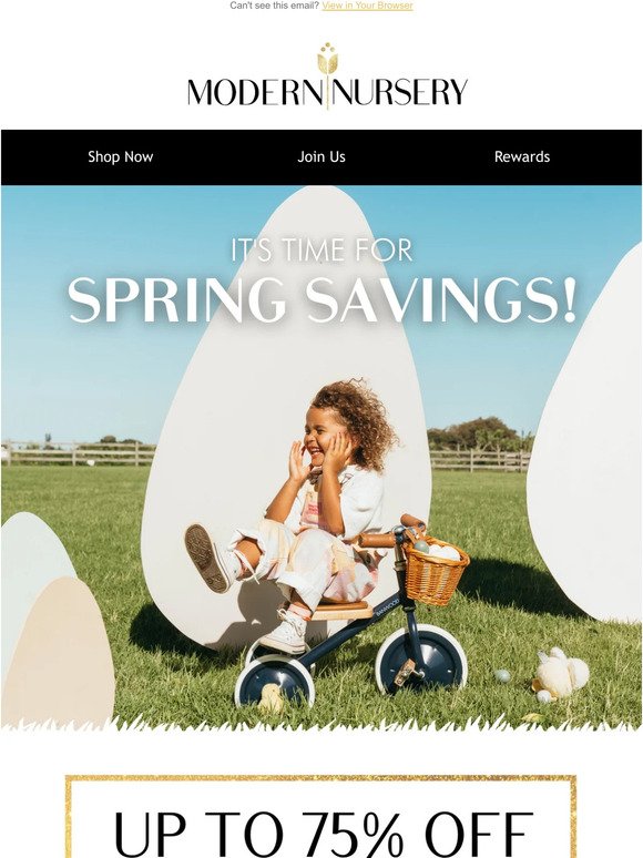Up to 75% Off Spring Savings Unlocked!