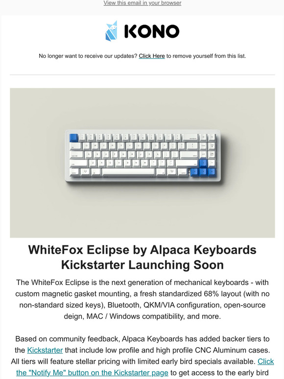 WhiteFox Eclipse Launching Soon on Kickstarter - Get Access to Early Bird Pricing