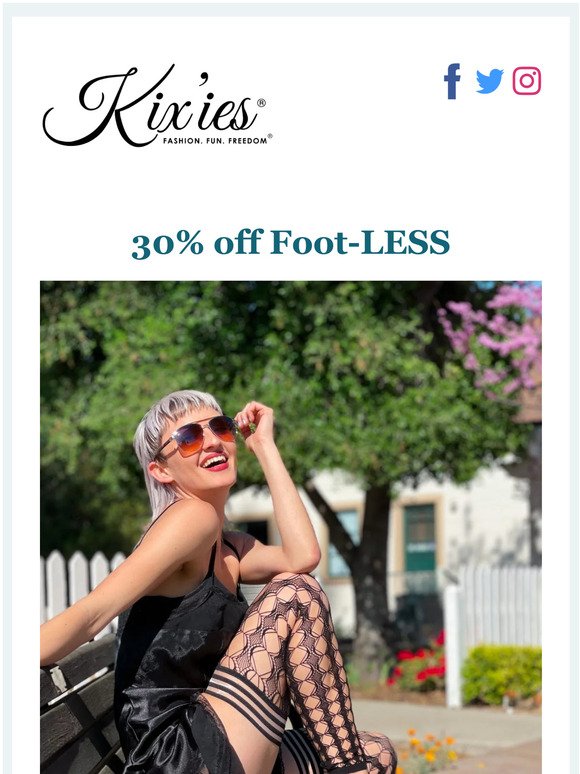 30% off FootLESS from Kix'ies