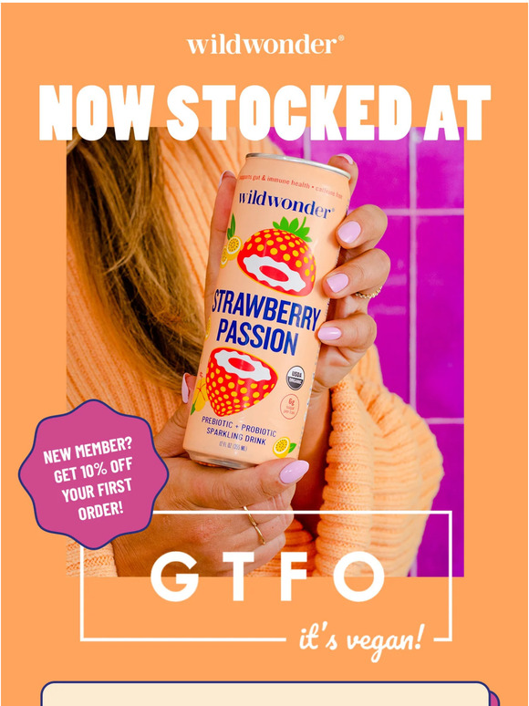wildwonder now stocked at GTFO It’s Vegan!