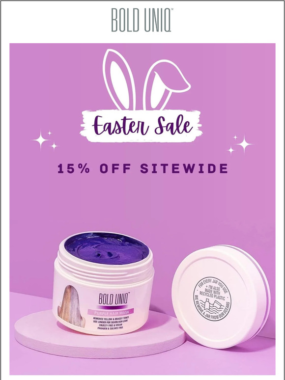 15% OFF Bold Uniq Easter Sale