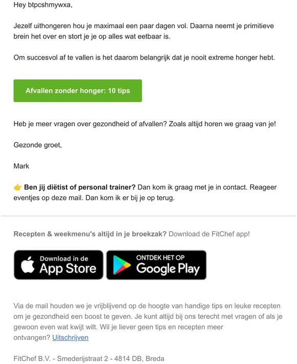 Afvallen zonder honger: 10 tips