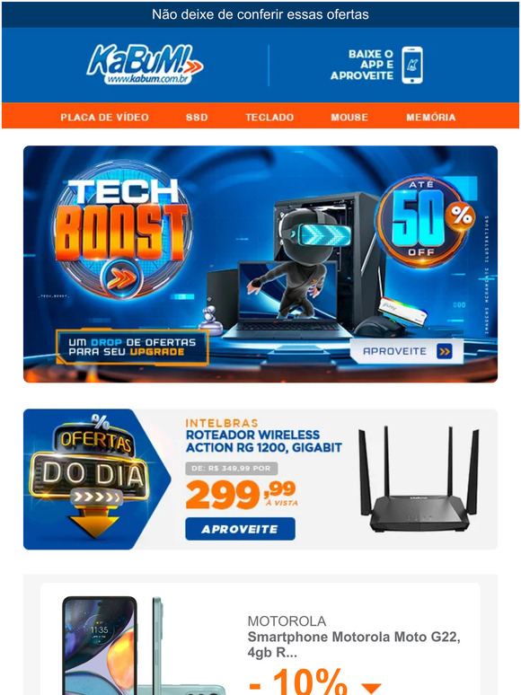 🚨  ATENÇÃO: Ofertas do Tech Boost com até 50% OFF. Aproveite!