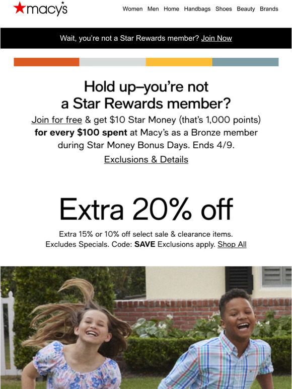 Macy's 🐰Just in time for Easter 2040 off + an extra 20 off is