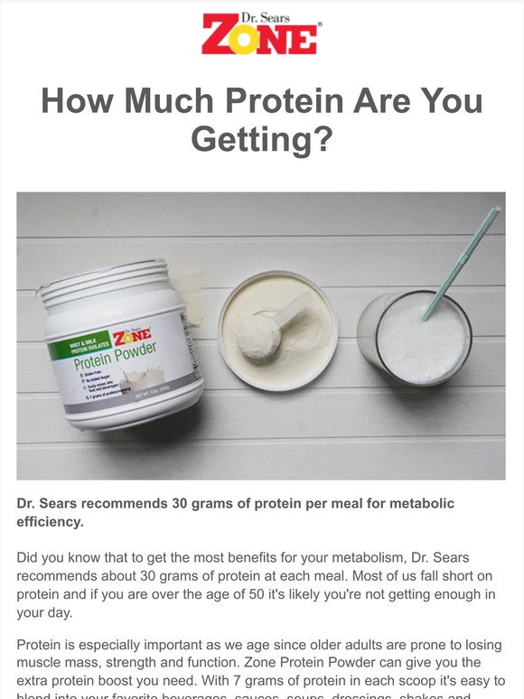 Dr. Sears Zone Diet Protein Powder, 12 oz.