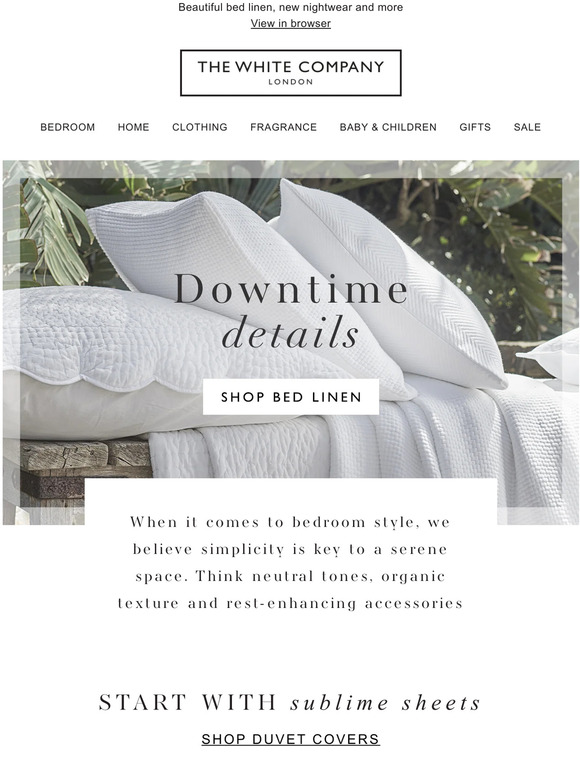 For a fresh-feeling bedroom...