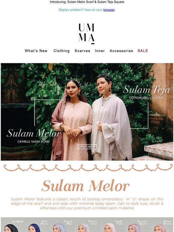 New Sulam Scarf ⭐️ : Sulam Teja & Sulam Melor 😊