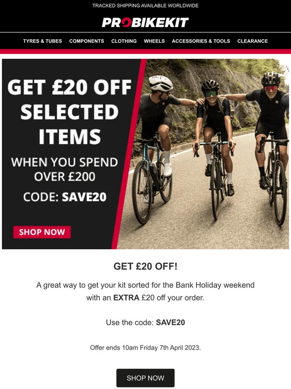 Save £20 on your next order