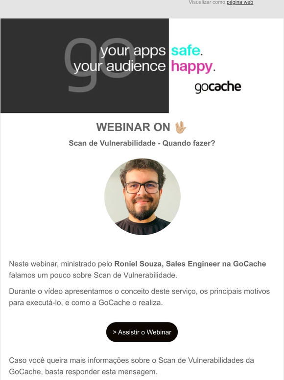 Webinar ON 🖖🏼 Scan de Vulnerabilidade | GoCache