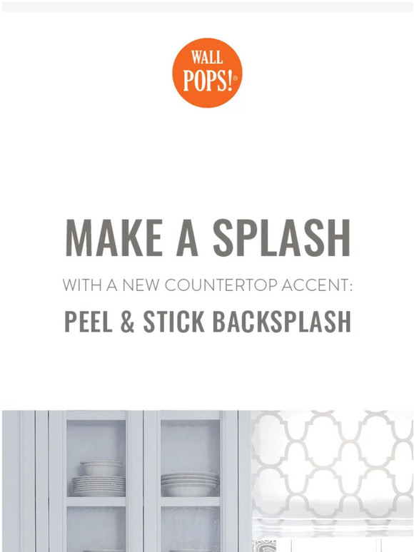 WallPops: Make a splash with a new countertop accent: peel and stick backsplash | Milled