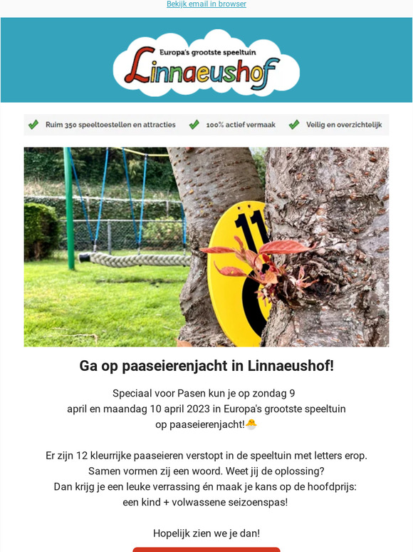 🐣 Ga op paaseierenjacht in Linnaeushof!