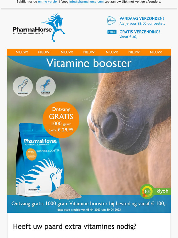Nieuw! Vitamine Booster - GRATIS