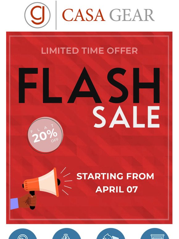 📢📢 Don't Miss Out!! Flash Sale Starts on April 07