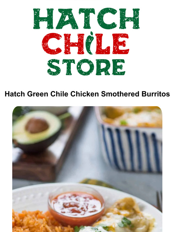 The Hatch Chile Company Hatch Green Chile Smothered Chicken Burritos
