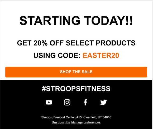 🐣 Hey! Stroops Easter Sale Starts Today Get 20% Off Select Products!
