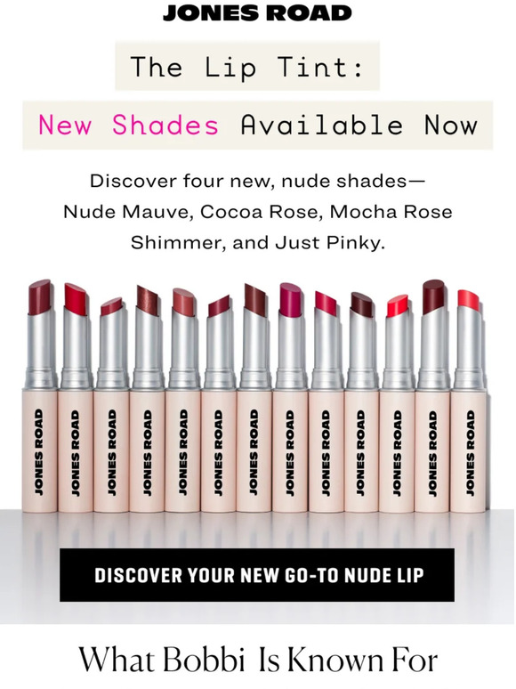 Jones Road Beauty Meet our four new, nude Lip Tint shades Milled