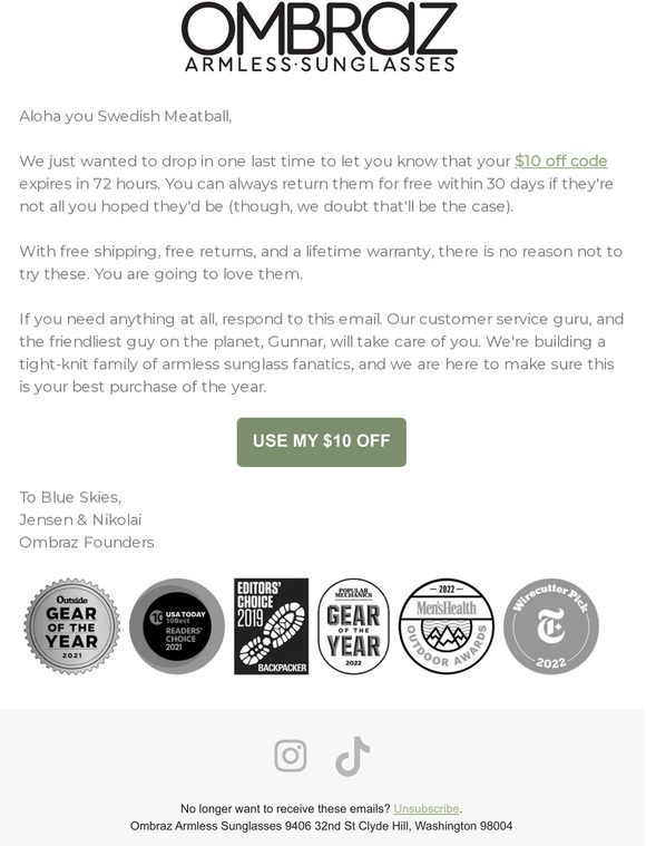 Your $10 Off Is Expiring Soon