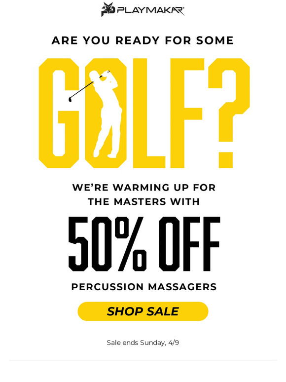 50% OFF the MASTER of all Sales 🏌️‍♂️