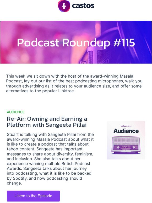 The award-winning Masala podacast, the best cameras, advertising and audience size, and Linktree alterntatives