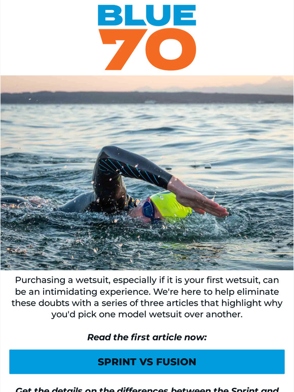 How to choose the right wetsuit? Sprint vs Fusion