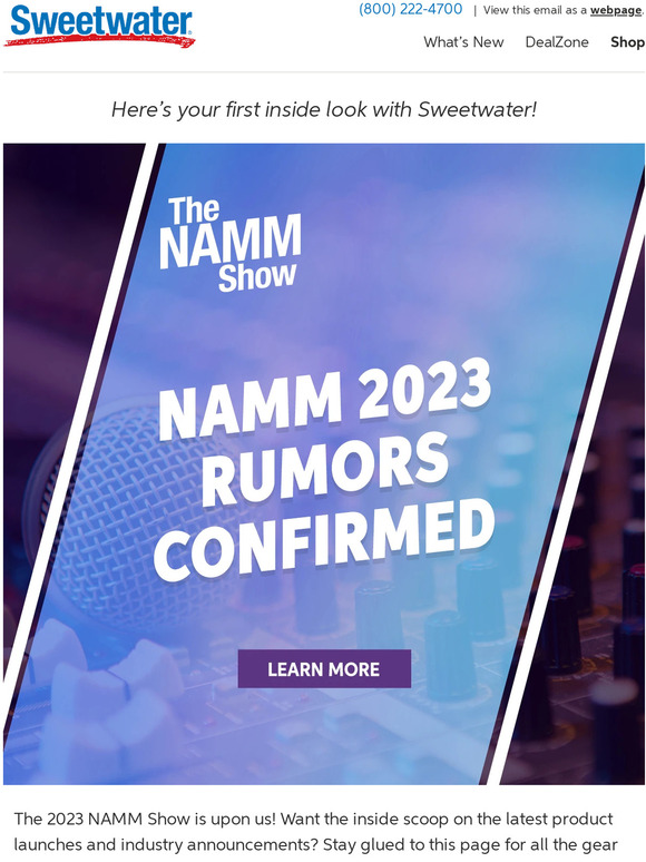 Sweetwater NAMM 2023 Rumors Confirmed Milled