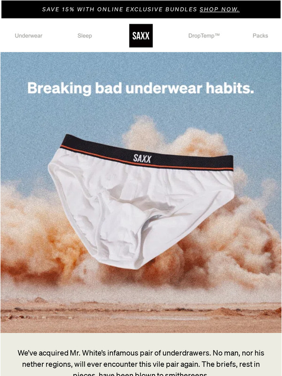SAXX Underwear Breaking bad underwear habits 💣 Milled
