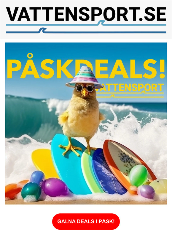 Galna deals i Påsk - Upp till 60% rabatt på Vattensport.se 😳