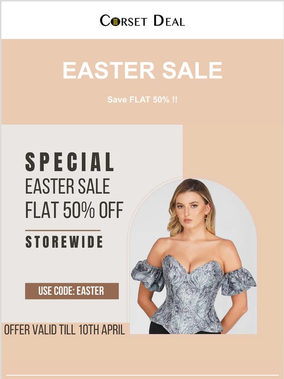 50% OFF- Easter SALE is ON !