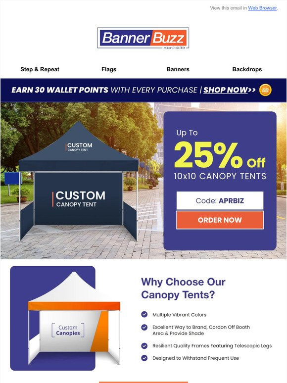 Up To 25% OFF Custom Canopy