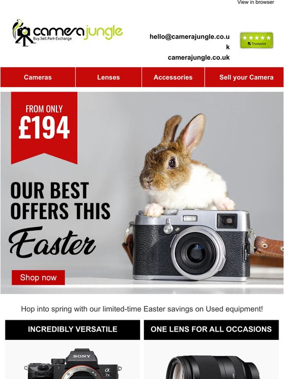 Egg-citing discounts on used equipment! 🐰📸