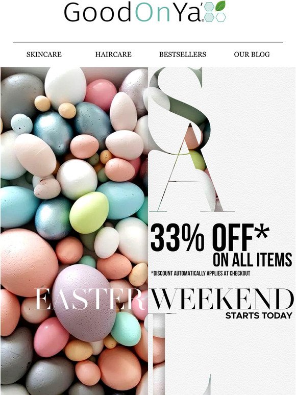 Long Weekend Special → 33% off!