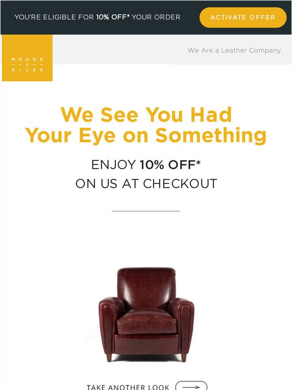 Did you see something? Come back for 10% off