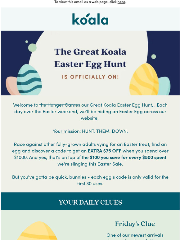 How does an extra $75 OFF sound?🐰🥚