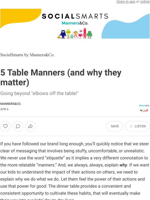 Manners&Co. 5 Table Manners (and why they matter) Milled