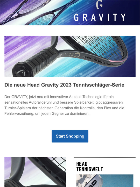 Neue Head Gravity Tennisschläger-Serie jetzt erhältlich!